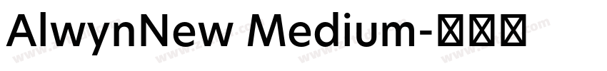 AlwynNew Medium字体转换